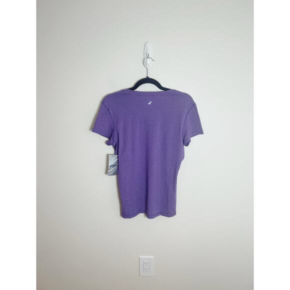 Asics Throwback Tennis Shirt Size Medium New Purple - Picture 4 of 8